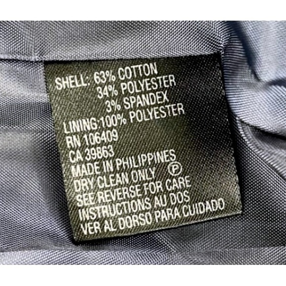 Tahari Arthur S Levine Petite 6P Navy Jacket Women's Long Coat Contrast Stitch - Picture 4 of 7